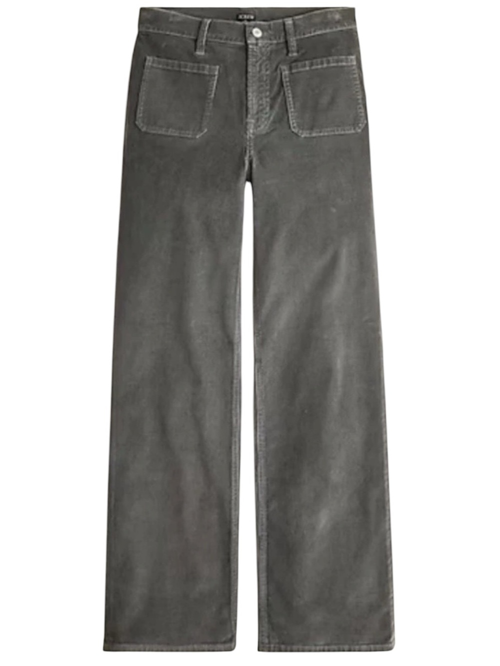 J. Crew Sailor Slim Wide Pant in Stretch Corduroy Size 31 Gray Patch Pockets NWT